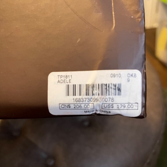 BeBe Adele Brown Leather Sweater Knit High Heeled Boots, Size 9 NEW - Picture 4 of 8